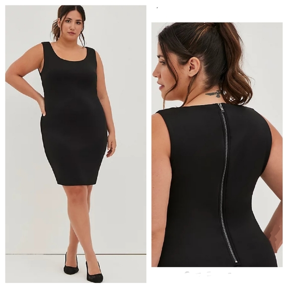 Torrid Built-in Contouring Scuba Dress - Picture 1 of 10